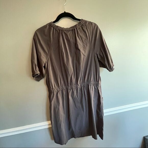 New with tags Loft dark Gray Casual Utility dress with pockets size Large L - Picture 2 of 3
